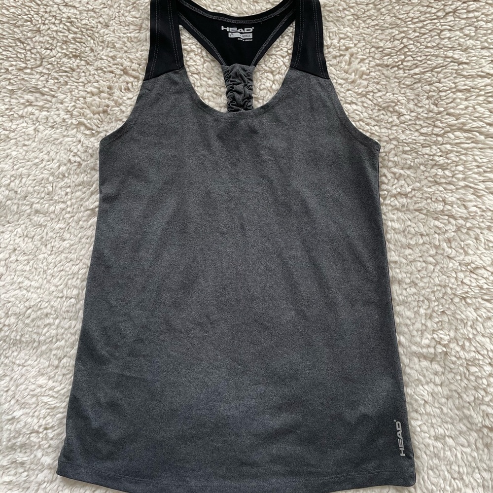 Women’s XS HEAD Workout Tank Top Gray Black